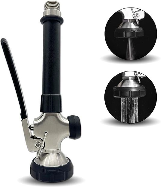 CFPJ01 commercial pre-rinse spray head, 304 stainless steel with black grip